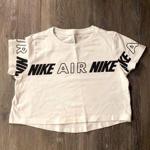 Nike crop tank, Youth M, black & white🖤